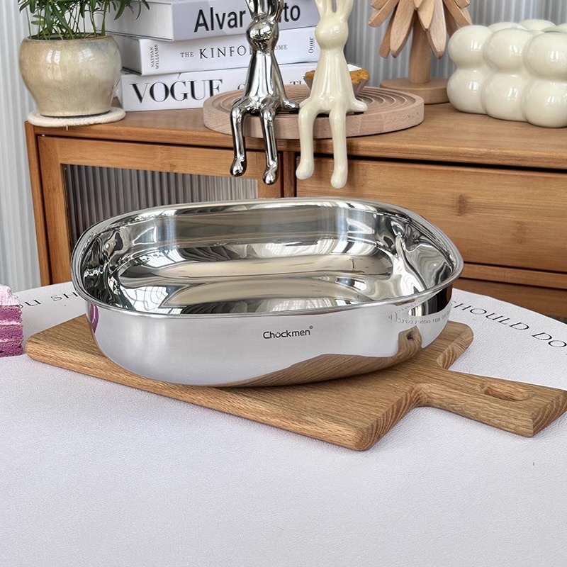 Khay Chockmen 24cm, Khay Vuông Kiêm Chảo Nấu Được Tất Cả Bếp CKM164