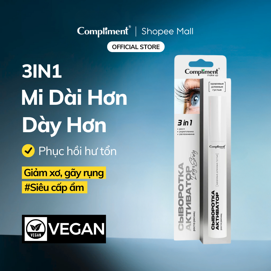 Ảnh Dưỡng Mi Compliment Chính Hãng - Chuốt Mi Dày Và Dài Chắc Khỏe, Mọc Siêu Nhanh 12ml 1