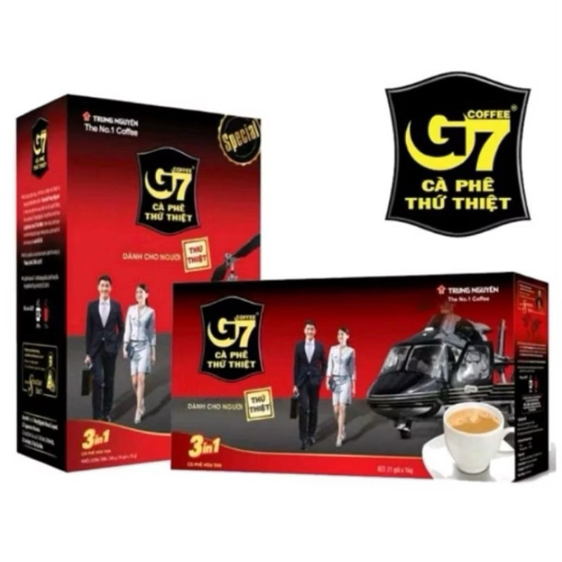 Cà phê G7 3in 1 hòa tan 1 hộp 18 gói hộp 21 gói, túi 50 gói Coffee Cafe ...