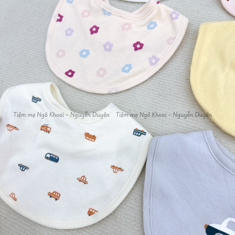 [MD193] 0-2 tuổi Yếm đeo cổ xuất Nhật 2 lớp cotton cho bé giúp giữ ấm, làm đẹp dùng trong ăn dặm
