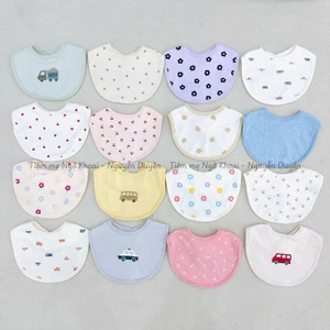 0-2 tuổi Yếm đeo cổ xuất Nhật 2 lớp cotton cho bé giúp giữ ấm, làm đẹp dùng trong ăn dặm