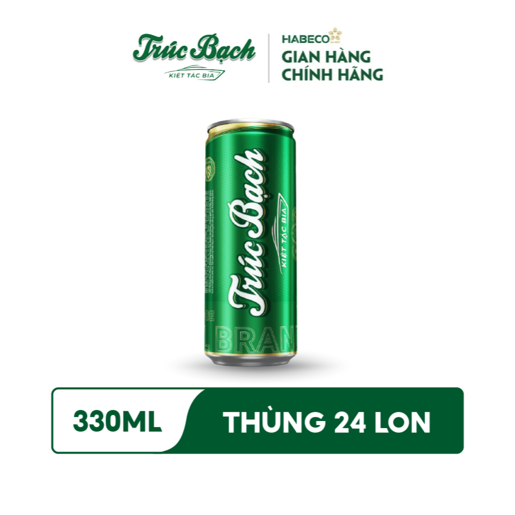Ảnh HỎA TỐC HÀ NỘI - Thùng 24 lon Bia Trúc Bạch - HABECO (330ml/lon) 1