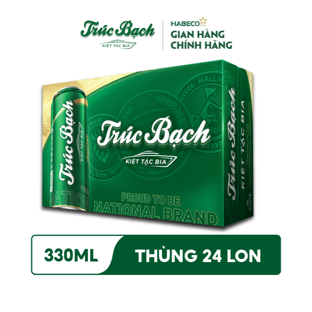 Ảnh COMBO 2 Thùng 24 lon Bia Trúc Bạch – HABECO (330ml/lon) 1