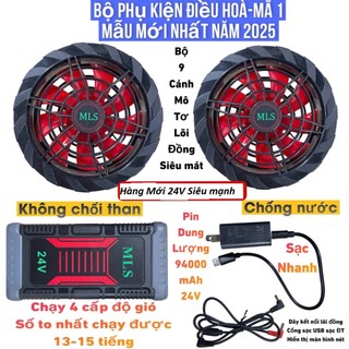 Áo Quạt Gió Nhật Bản Cao Cấp 24V 94000mah, Áo Điều Hòa Chống Nắng Có Quạt - Áo cho Người Lao Động