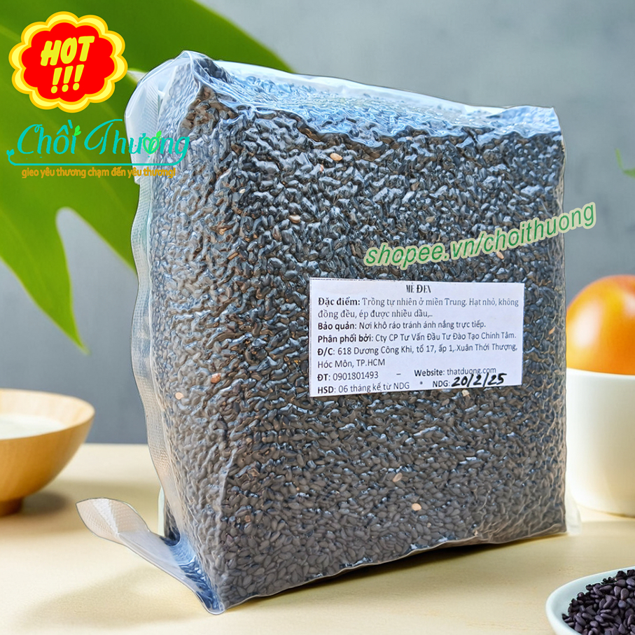 Mè đen lành sạch tự nhiên (hạt vừng sống) làm bánh nấu chè sữa, muối mè ...