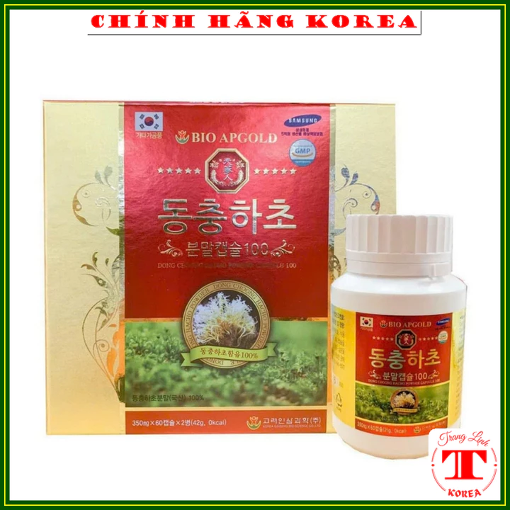Viên uống đông trùng hạ thảo Bio chính hãng, hộp 120 viên - Đông trùng hạ thảo tăng đề kháng, sức khỏe, phòng ung thư
