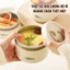 HỘP CƠM LUNCH BOX 3 TẦNG INOX GIỮ NHIỆT - Hộp đựng cơm văn phòng, kèm túi giữ nhiệt, đũa thìa, tiện lợi mang theo