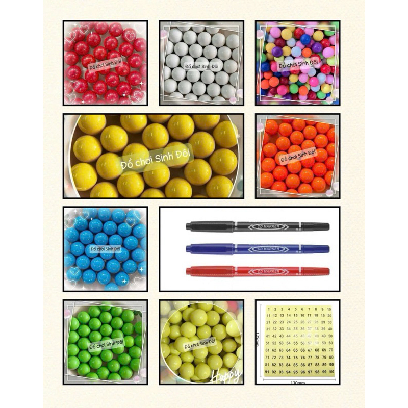 50 viên bi nhựa 14mm - phụ kiện bi các trò chơi - bi dùng cho máy game ...