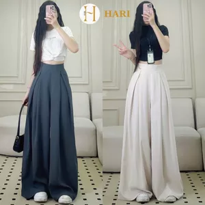 Quần tây ống rộng Hari xếp ly phong cách ống 44cm