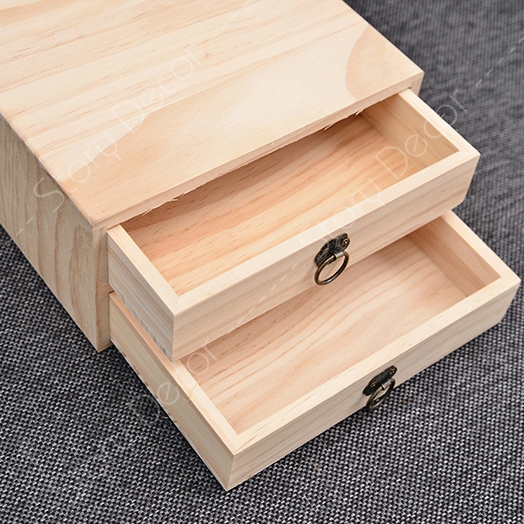 Hộp gỗ có ngăn kéo, dùng để đựng trang sức, phụ kiện hoặc đồ vật nhỏ đa năng