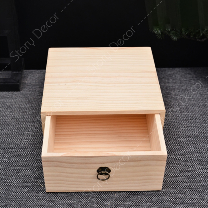 Hộp gỗ có ngăn kéo, dùng để đựng trang sức, phụ kiện hoặc đồ vật nhỏ đa năng