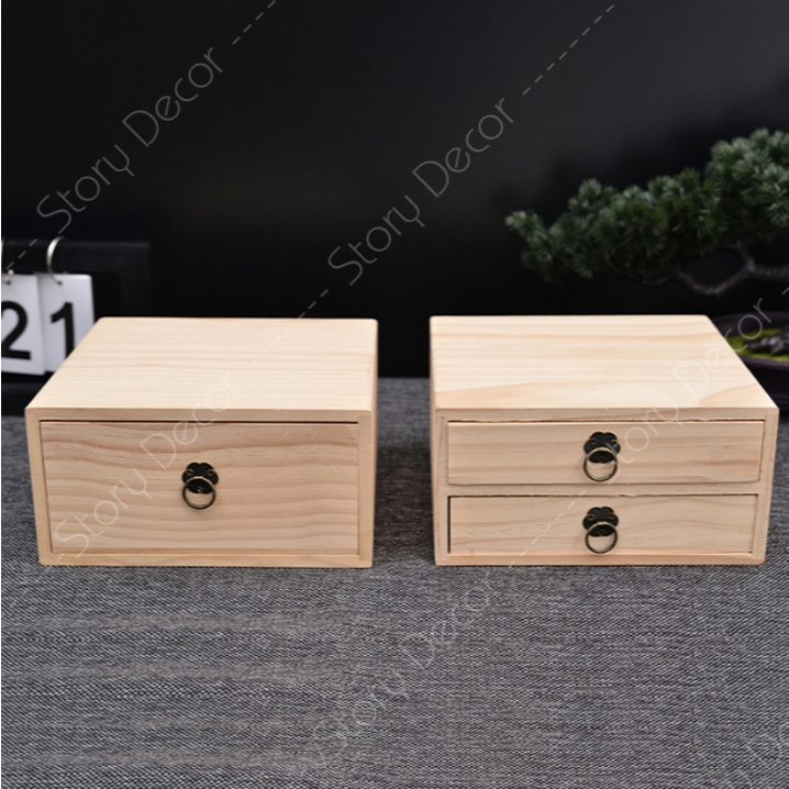 Hộp gỗ có ngăn kéo, dùng để đựng trang sức, phụ kiện hoặc đồ vật nhỏ đa năng