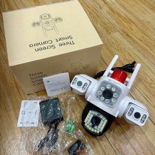 Camera IP wifi ngoài trời Yoosee F50 PTZ 4 mắt 3 màn hình phân giải 1920P x 3240 FullHD+ 2 Râu -hồng ngoại led trợ sáng