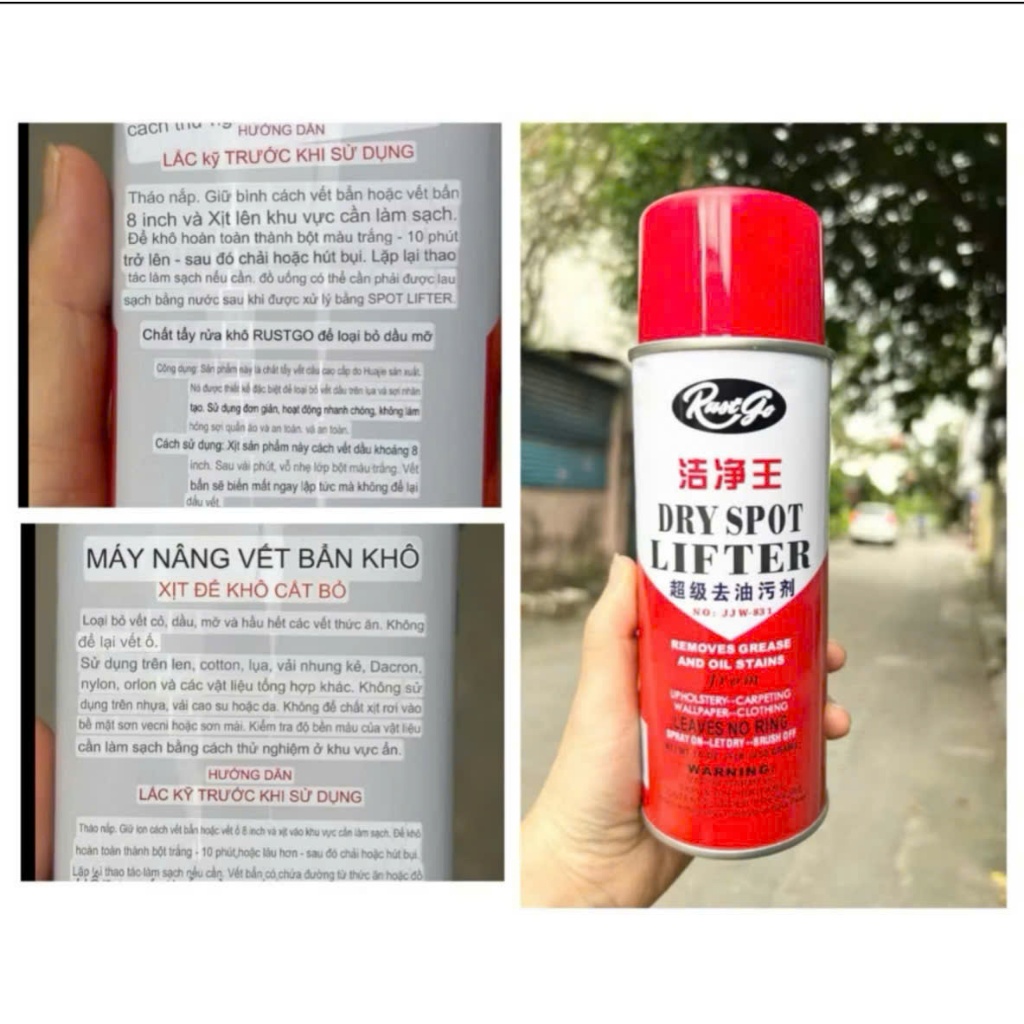 Chai Xịt Tẩy Dầu Máy Trên Vải 831/830/833 – Dung Dịch 450ml (1 Chai)