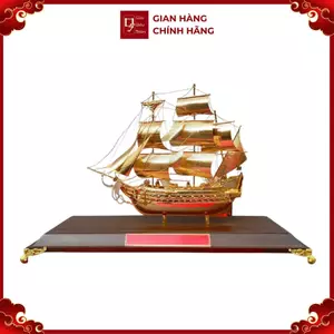 Thuyền Buồm Mạ Vàng 24k ( Dài 42cm ) - Cửu Diệu Thiên - BM002