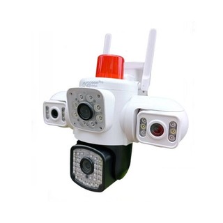 Camera ngoài trời IP wifi Yoosee F50 PTZ 4 mắt 3 LCD phân giải 1920P x 3240 FullHD+ 2 Râu - led trợ sáng led hồng ngoại
