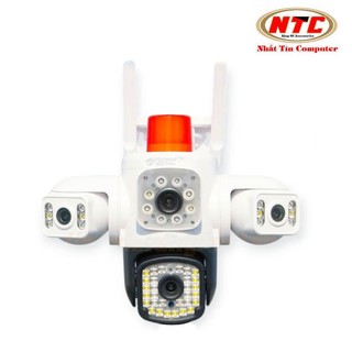 Camera ngoài trời IP wifi Yoosee F50 PTZ 4 mắt 3 LCD phân giải 1920P x 3240 FullHD+ 2 Râu - led trợ sáng led hồng ngoại