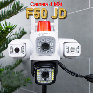 Camera ngoài trời IP wifi Yoosee F50 PTZ 4 mắt 3 LCD phân giải 1920P x 3240 FullHD+ 2 Râu - led trợ sáng led hồng ngoại
