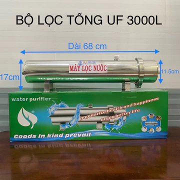 Màng Siêu Lọc UF inox 304 3000 Lít/h Lọc Tổng Đầu Nguồn Lõi Lọc Bằng Sợi PVDF Siêu Bền
