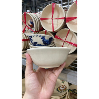 Chén/Tô Gốm Vẽ Gà/Cá Ăn Cơm Cao Cấp 12.5cm/16cm Dáng Loe - Hàng Đẹp Loại 1 - Gốm Xưa Lái Thiêu Cho Người Hoài Niệm