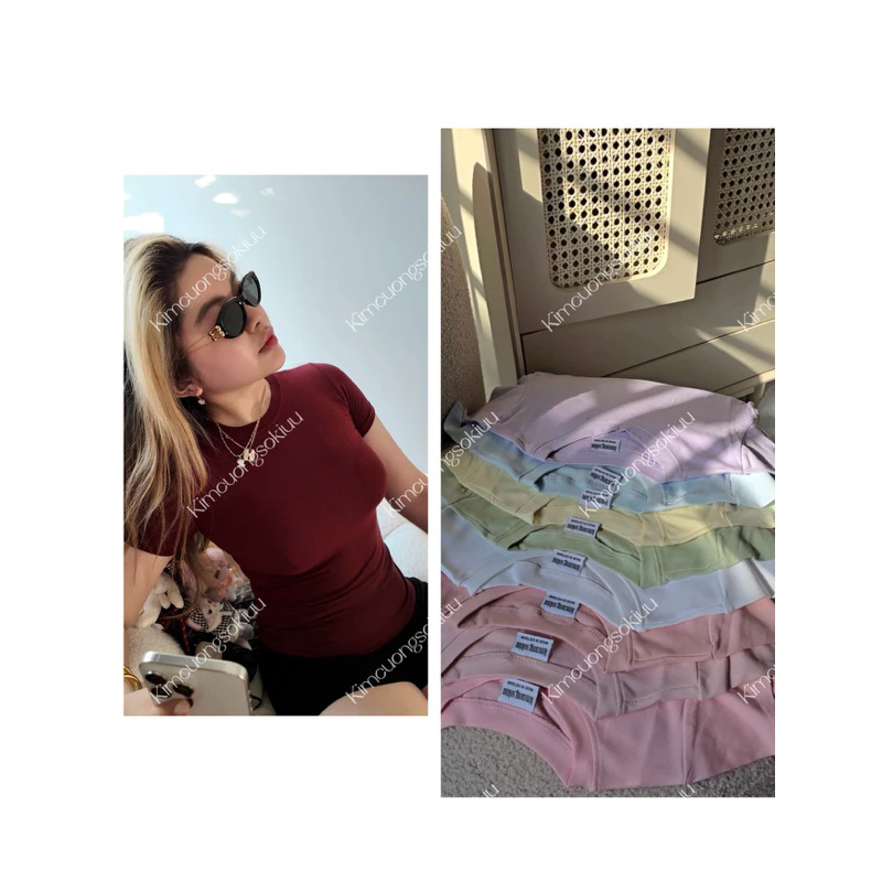 Áo thun thắt eo CẢI TIẾN tay áo kimcuongsokiuu