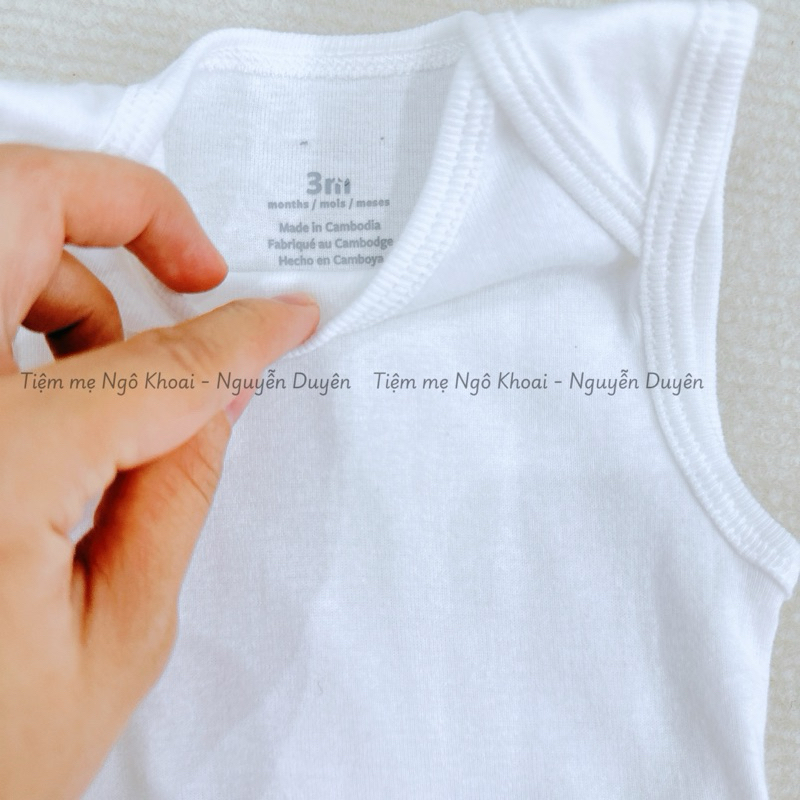 [MD18 HÀNG SẴN] Bodychip/ áo liền thân trắng trơn basic cho bé yêu