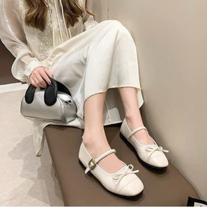 Giày búp bê nữ đế bệt chất da mền êm mẫu mới hot trend phong cách sang chảnh mã 65