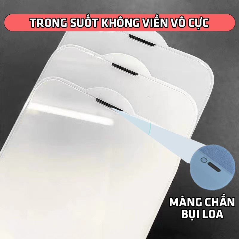 Kính cường lực không viền vô cực cho IPhone 17Promax 17 16Pro 17Pro 17Air 15Promax 16Promax