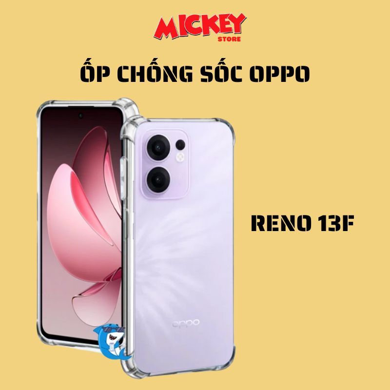 Ốp silicon trong suốt chống sốc cho OPPO Reno 13F bảo vệ camera