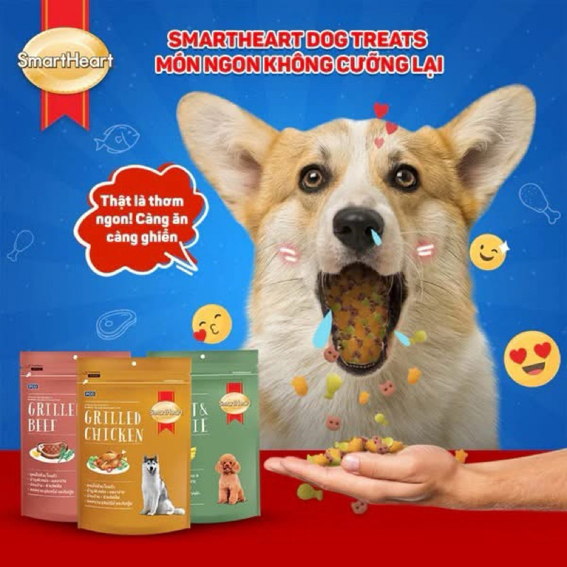 Bánh Thưởng Cho Chó SmartHeart Từ Thịt & Rau Củ 100g