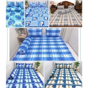 Áo bọc nệm thun lạnh, Ga thun việt nam đủ size, không xù, ( 1 ga+2 áo gối nằm+1 áo gối ôm) cao cấp