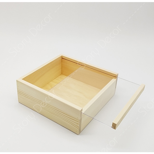 Hộp đựng đồ bằng gỗ, hộp quà tặng, hộp đựng đồ đa năng có nắp trượt gỗ hoặc nắp mica, hộp đựng đồ lưu niệm bằng gỗ