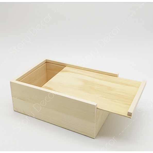 Hộp đựng đồ bằng gỗ, hộp quà tặng, hộp đựng đồ đa năng có nắp trượt gỗ hoặc nắp mica, hộp đựng đồ lưu niệm bằng gỗ