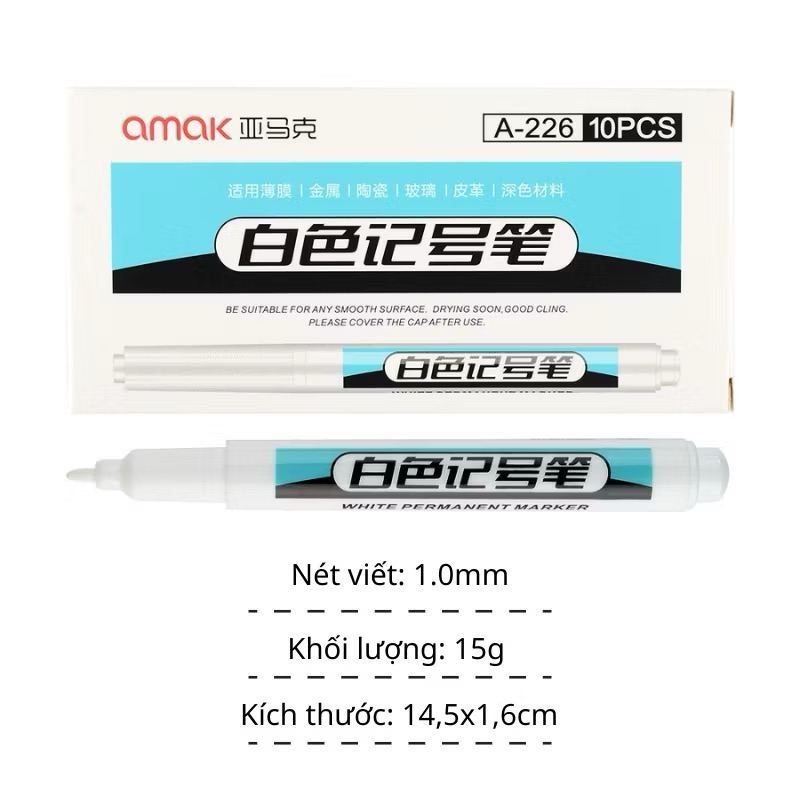 Bút vẽ lên kính, gương ,mica tự vẽ trang trí , decor - Quà Tặng Sango