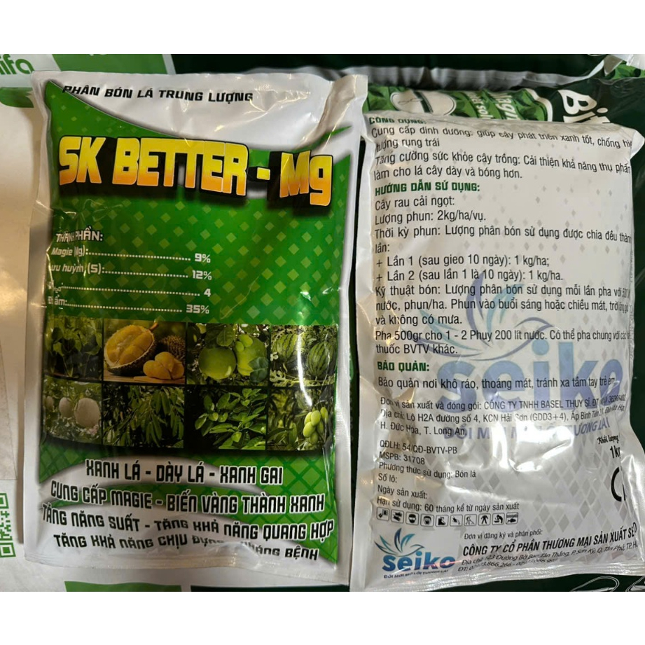 [Chính hãng] SK Bitter Mg – Magie Sulfat Haifa| Giúp lá xanh, dày lá – trị vàng lá – tăng hấp thu dinh dưỡng