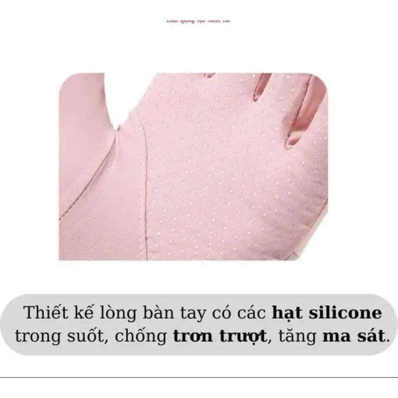 Gang tay chống nắng làm mát, chống tia uv co giãn, thoáng khí