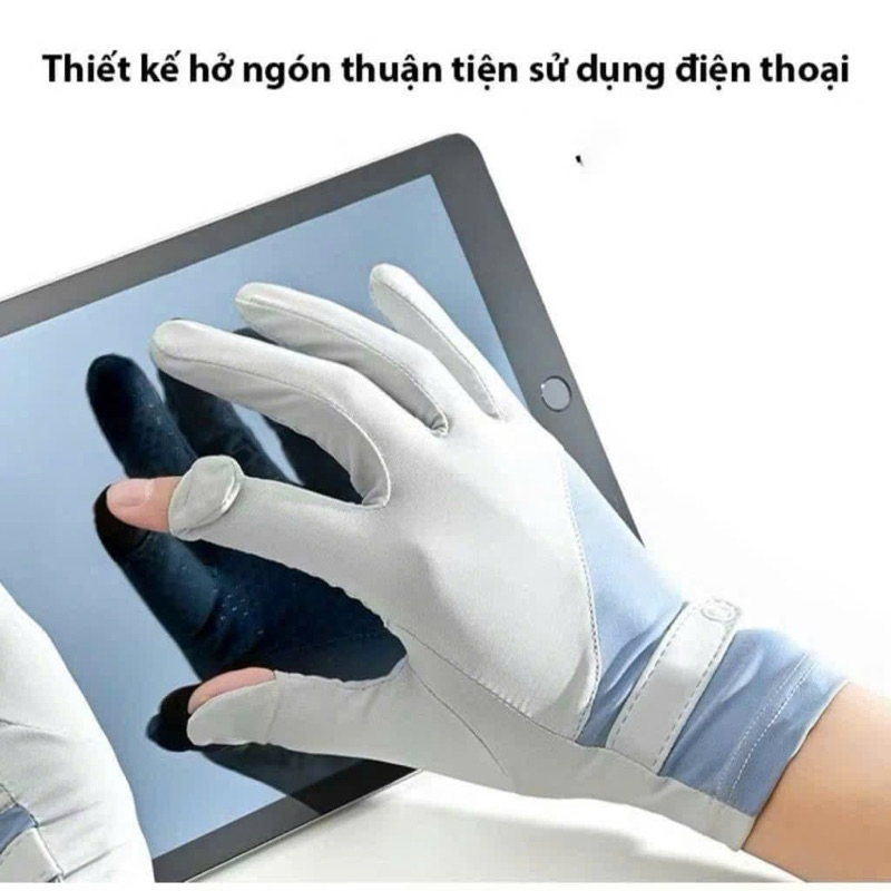 Gang tay chống nắng làm mát, chống tia uv co giãn, thoáng khí
