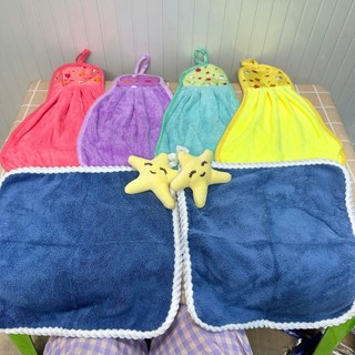 5 CÁI Khăn Lau Tay Có Móc Treo Dùng Trong Nhà Bếp, Khăn Lau Tay Bếp Vải Cotton Mềm Mại Siêu Thấm Hút