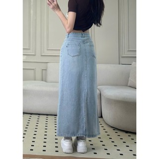247store - Chân Váy Jeans Đuôi Cá Dáng Dài Xẻ Sau CV7915