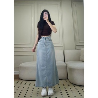 247store - Chân Váy Jeans Đuôi Cá Dáng Dài Xẻ Sau CV7915