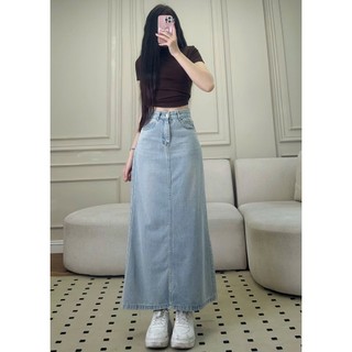 247store - Chân Váy Jeans Đuôi Cá Dáng Dài Xẻ Sau CV7915