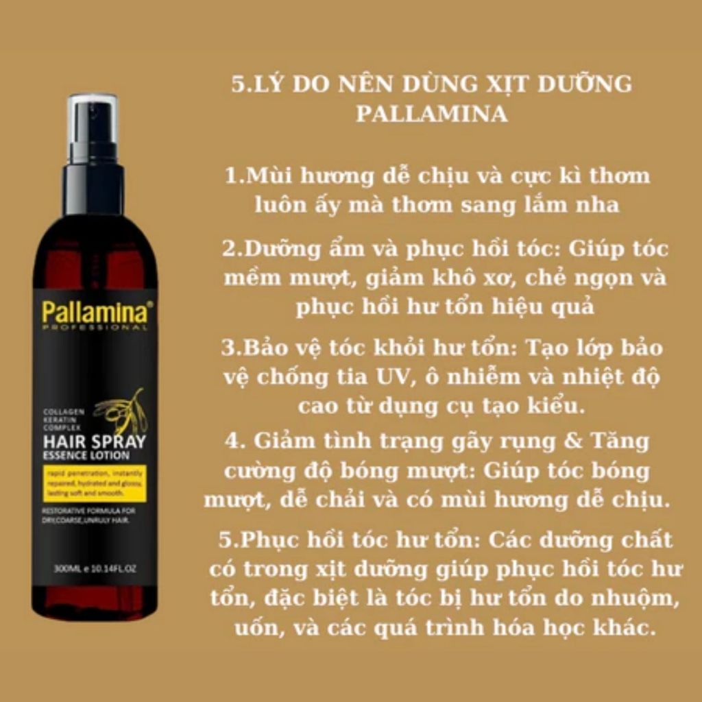 Xịt Dưỡng Tóc Karseell Pallamina 150ml/300ml | Xịt Đạm Dưỡng Mềm, Hỗ Trợ Bảo Vệ Tóc Khi Tạo Kiểu.