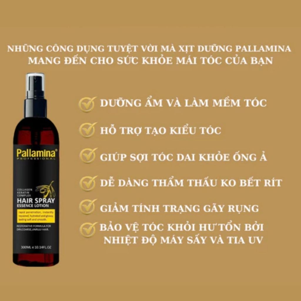Xịt Dưỡng Tóc Karseell Pallamina 150ml/300ml | Xịt Đạm Dưỡng Mềm, Hỗ Trợ Bảo Vệ Tóc Khi Tạo Kiểu.