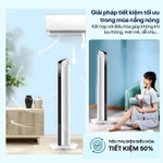 Quạt tháp không cánh đối lưu FUJIHOME Nhập Khẩu, quạt điện cây đứng lọc không khí điều khiển từ xa 3 chế độ gió — ảnh 4