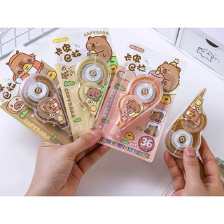 Xoá băng hình Capybara Labubu Baby Three, xoá băng 36 Capybara, băng xoá kéo khô hottrend, BB3, capybara, labubu