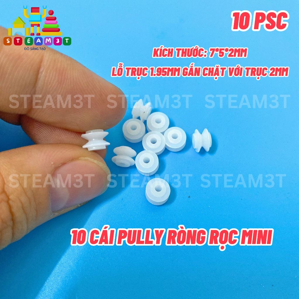 10 ròng rọc pully nhựa mini 7x2x5mm 72A DIY - LK0184 | Shopee Việt Nam