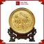 Tranh Đĩa Đồng Hoa Mẫu Đơn , Mạ Vàng 24K ( Đường Kính 20cm ) - Cửu Diệu Thiên - HV002