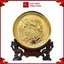 Tranh Đĩa Đồng Song Ngư Cát Hạnh , Mạ Vàng 24K ( Đường Kính 19cm ) - Cửu Diệu Thiên - HV003