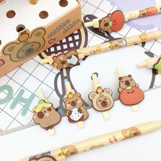 Bút chì kim bấm thân nhựa cute, bút chì kim Baby Three, Capybara, bút chì kim cute hottrend