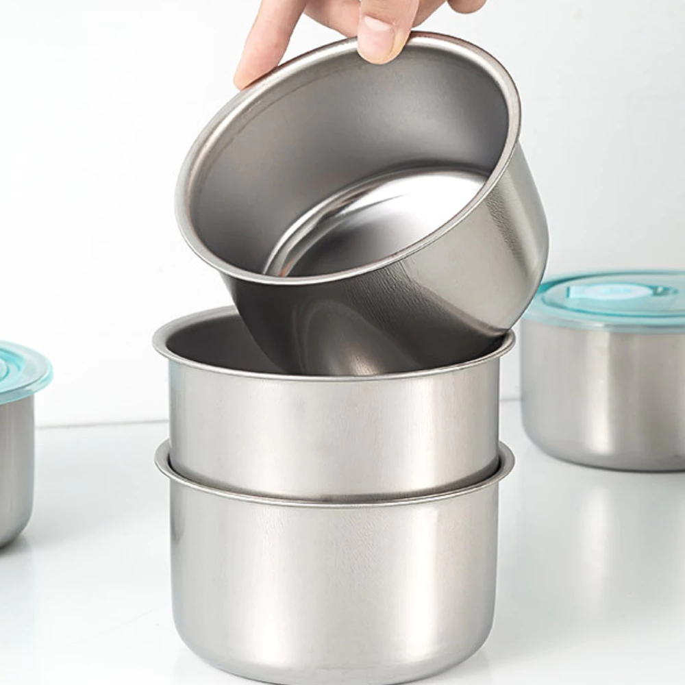 Set 5 hộp đựng đồ ăn để tủ lạnh bằng inox ngăn mùi,có nắp kín dễ dàng bảo quản tiện lợi cho mọi nhà